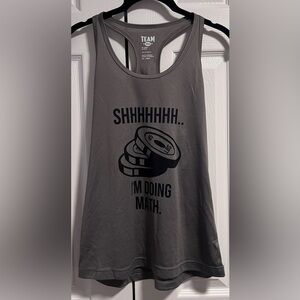 Team 365 "Shh I'm Doing Math" Athletic Racer back Tank top
